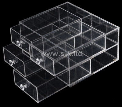 Custom plexiglass organiser with multi dividers, acrylic storage box