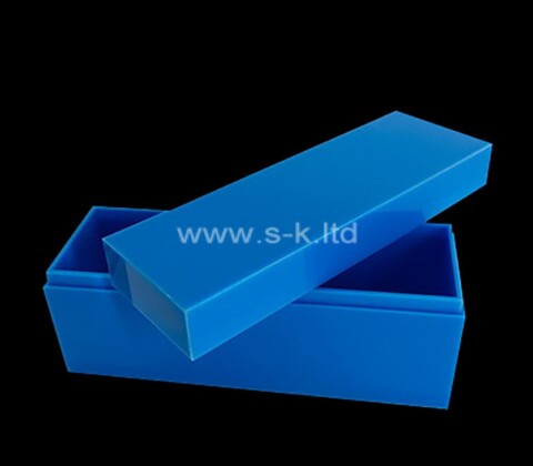 Custom blue acrylic gift box wih lid