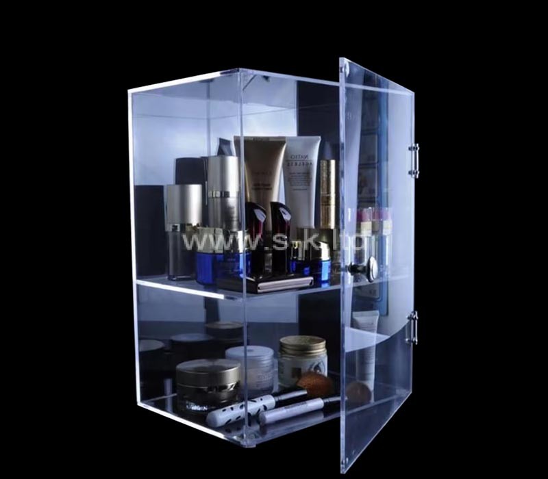 Custom acrylic 2 tiers skin care beauty anti-dust box