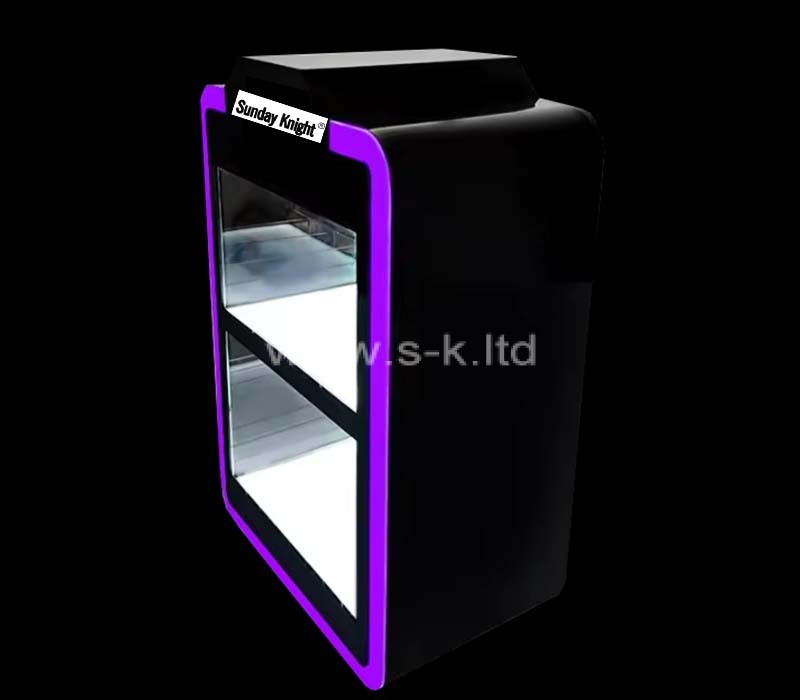 Custom wholesale acrylic 2 tiers luminous display cabinet