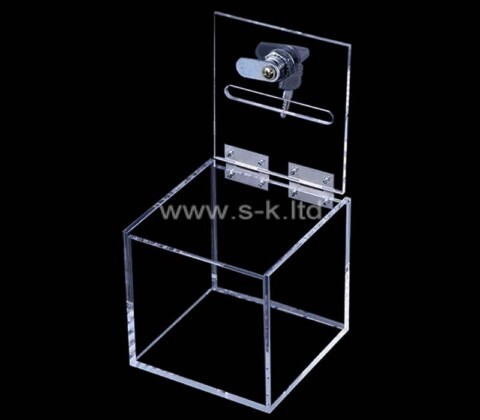 Custom wholesale acrylic lockable donation box