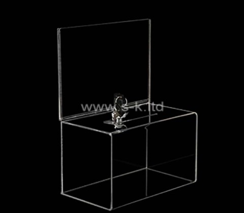 Custom wholesale acrylic lockable charity box