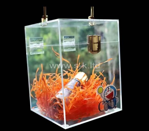 Custom wholesale acrylic gift box with handle and lid