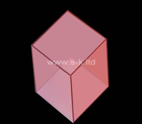 Boîte acrylique rose translucide sur mesure en gros