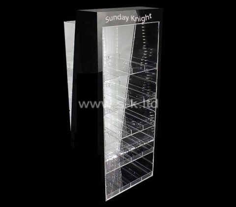 Custom wholesale acrylic 5 tiers LED display cabinet