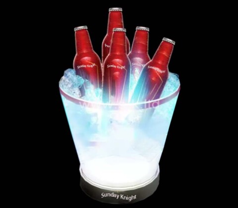 Custom wholesale acrylic LED beer ice bucket