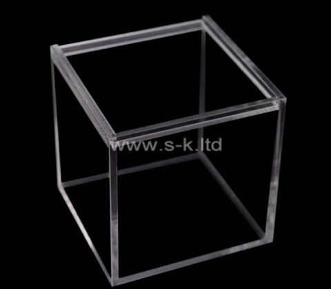 Custom wholesale acrylic makeup sliding lid storage box