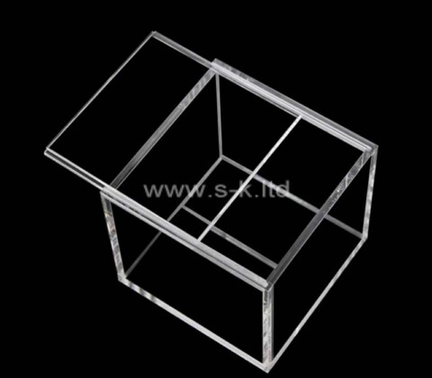 Custom wholesale acrylic beauty sliding lid storage box