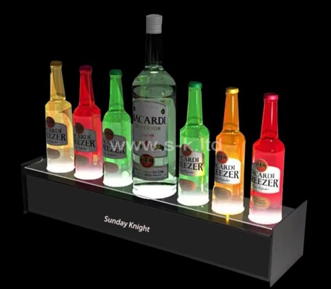 Custom wholesale acrylic illuminated nightclub bottle wine rack