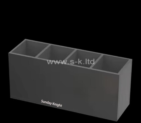 Custom wholesale acrylic 4 compartments makeup brushes box