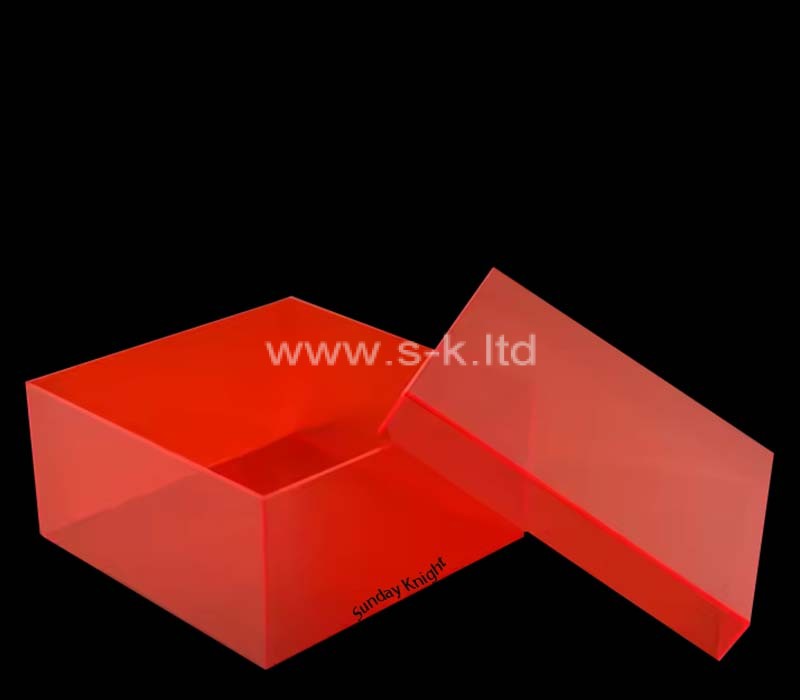 Custom wholesale acrylic makeup storage box with lid