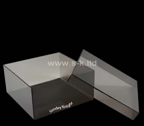 Custom wholesale acrylic stackable storage box with lid