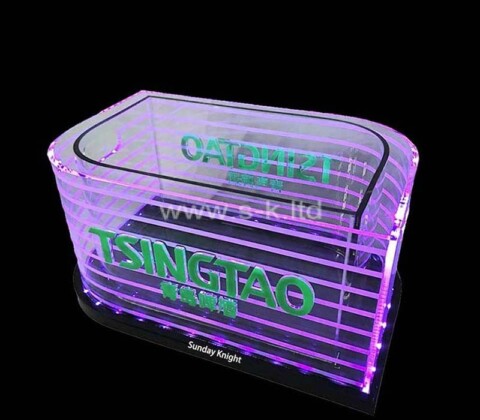 Cubitera acrílica LED para cerveza al por mayor personalizada