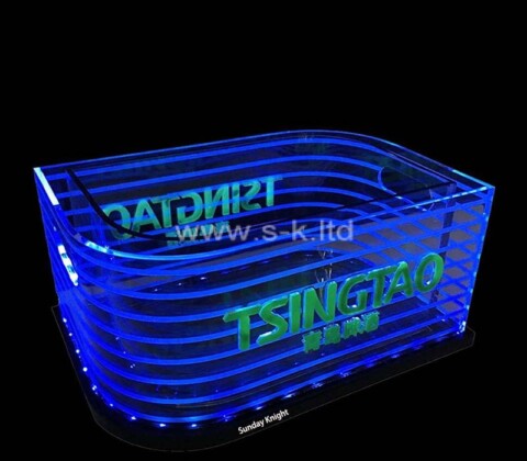 Seau à glace acrylique KTV LED pour bière, fabriqué sur mesure