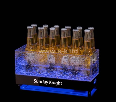 Custom wholesale acrylic party LED beer ice bucket