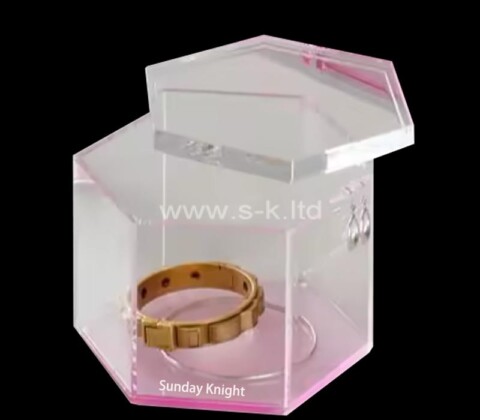 Custom wholesale acrylic jewelry ring storage display box