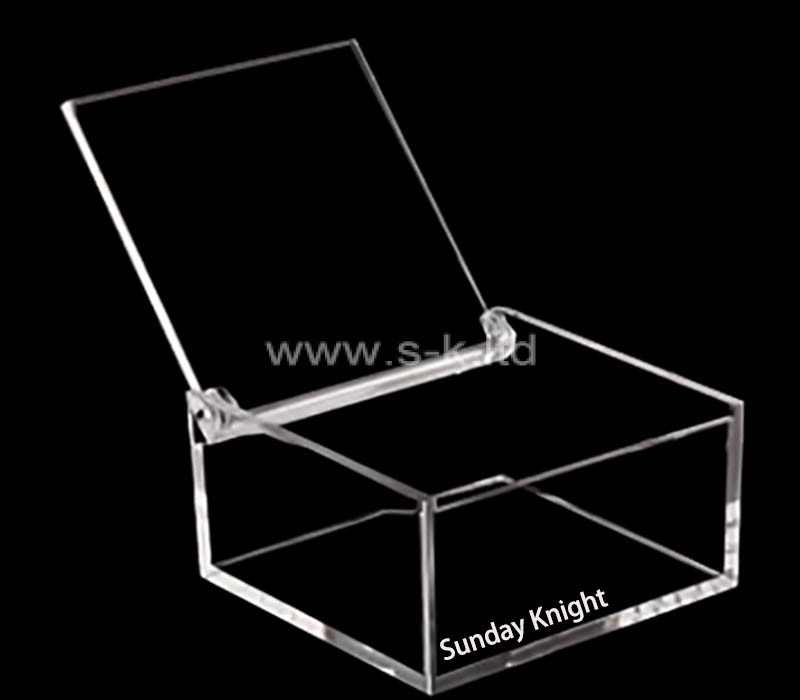 Custom acrylic skincare cosmetics storage box with lid