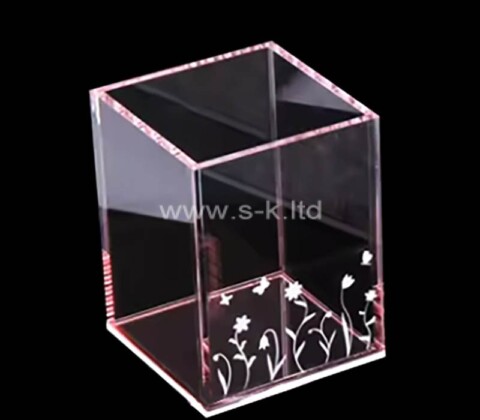 Custom acrylic desktop makeup brushes storage box