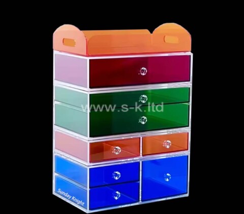 Custom acrylic skincare cosmetic drawer organizer box