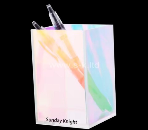 Wholesale custom rainbow acrylic pen holder