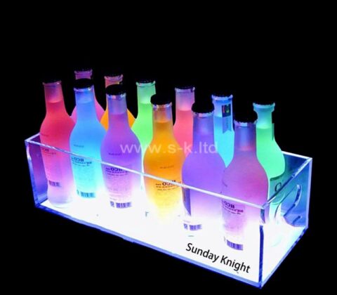 Seau à glace acrylique personnalisé en gros pour cocktails à LED