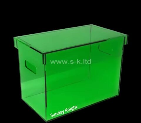 Custom acrylic storage box with handles and lid