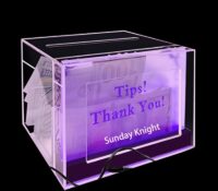 Wholesale custom acrylic LED tip jar