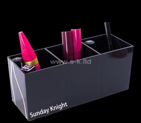 Wholesale custom acrylic 3 dividers beauty organizer