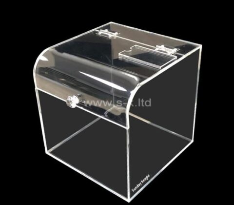 Wholesale custom acrylic storage box flip lid