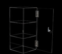 Wholesale custom acrylic 3-tier lockable display cabinet