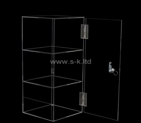 Wholesale custom acrylic 3-tier lockable display cabinet